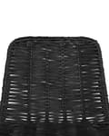 Miniatyrbillede 7 af 9: Barstole Sort Rattan med Sort Metalben Sæt 103 x 47 x 43 Flet Stole til Køkkenø Træ med Ryglæn Fodstøtte og Anti Rids Dupper Inspireret Boho