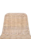 Miniatyrbillede 7 af 9: Barstole Beige Rattan med Sort Metalben Sæt 103 x 47 x 43 Flet Stole til Køkkenø Træ med Ryglæn Fodstøtte og Anti Rids Dupper Inspireret Boho