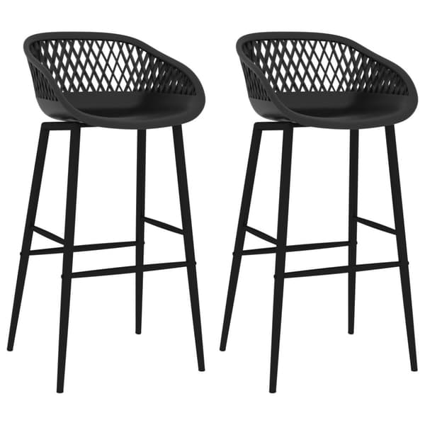 vidaXL barstole 2 stk. sort