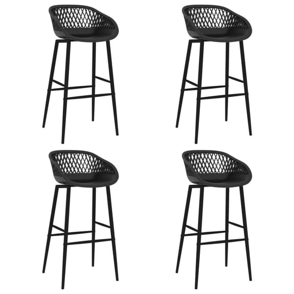vidaXL barstole 4 stk. sort