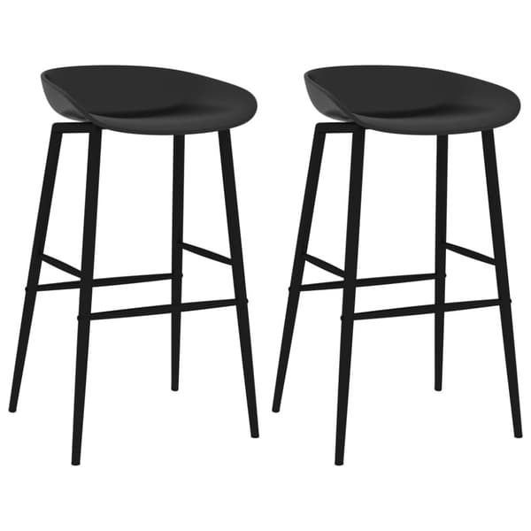 vidaXL barstole 2 stk. sort