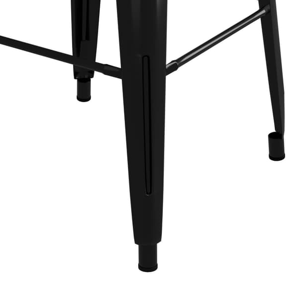 vidaXL Barstolar 2 st stapelbara metall svart