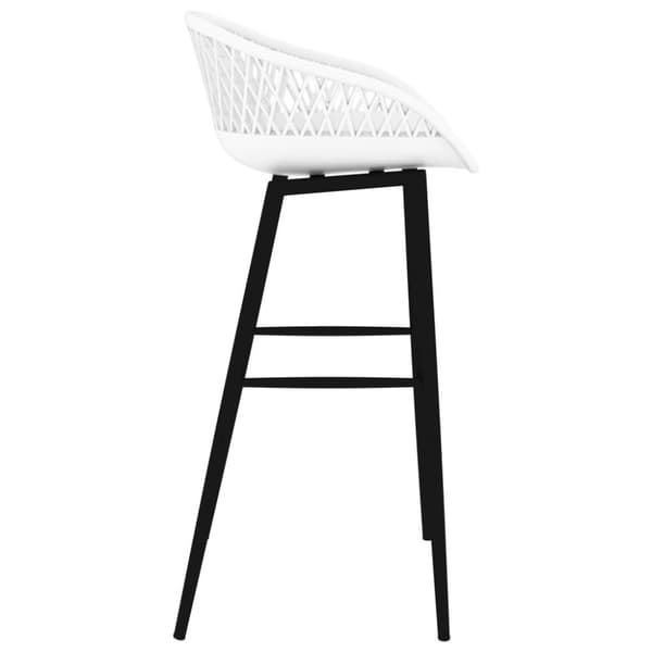 vidaXL Barstoler 2 stk hvit