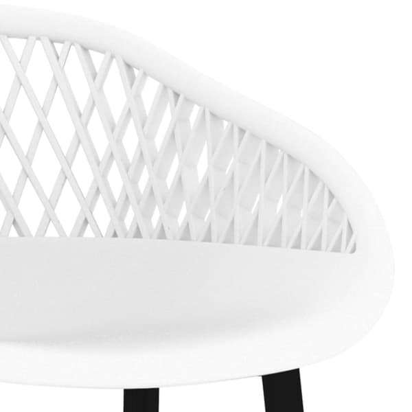 vidaXL Barstoler 2 stk hvit