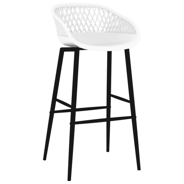 vidaXL Barstoler 2 stk hvit