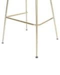 Miniatyrbillede 8 af 9: Barstole Grøn Velour Stof med Guld Stålstel Sæt af 2 114 x 54 x 52 cm Moderne Blød Retro Design Køkken Spisestuemøbel Indretning Skandinavisk