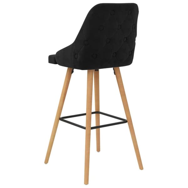 vidaXL Barstolar 2 st svart sammet