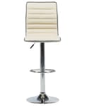 Pikkukuva 5 / 11: Baarijakkara vaalea beige 40 x 90-116 x 39 cm keinonahka metalli 2 kpl säädettävä pyörivä