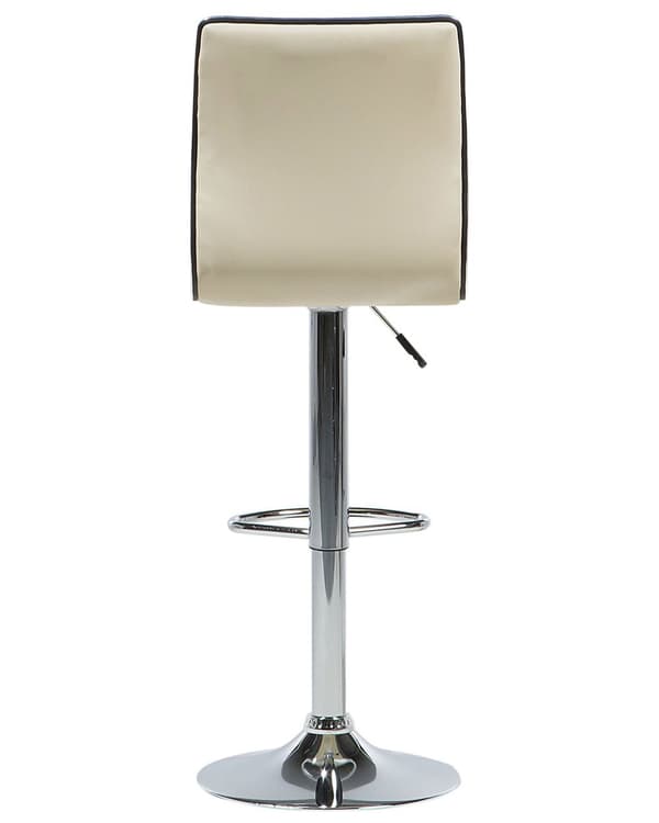 Baarijakkara vaalea beige 40 x 90-116 x 39 cm keinonahka metalli 2 kpl säädettävä pyörivä