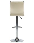 Pikkukuva 7 / 11: Baarijakkara vaalea beige 40 x 90-116 x 39 cm keinonahka metalli 2 kpl säädettävä pyörivä