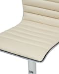 Pikkukuva 9 / 11: Baarijakkara vaalea beige 40 x 90-116 x 39 cm keinonahka metalli 2 kpl säädettävä pyörivä