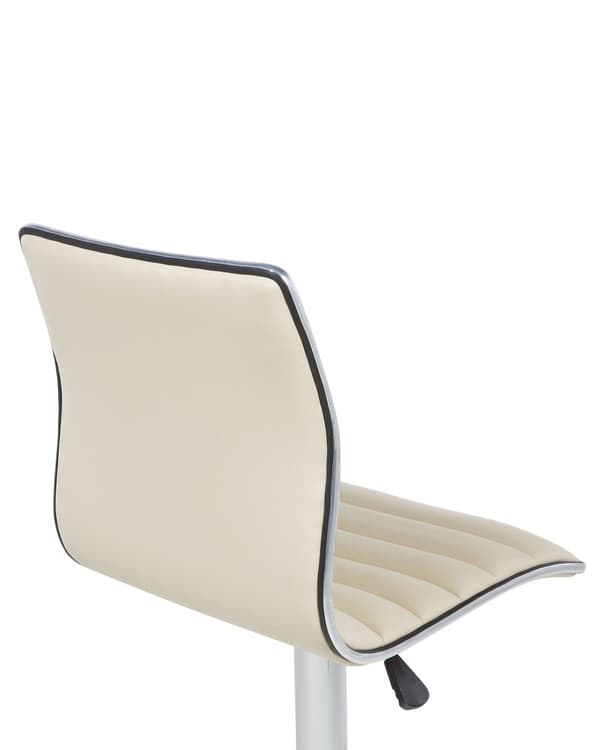 Baarijakkara vaalea beige 40 x 90-116 x 39 cm keinonahka metalli 2 kpl säädettävä pyörivä