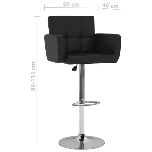 vidaXL barstole 2 stk. kunstlæder sort