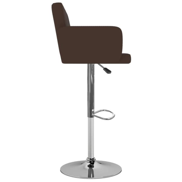 vidaXL Barstolar 2 st brun konstläder