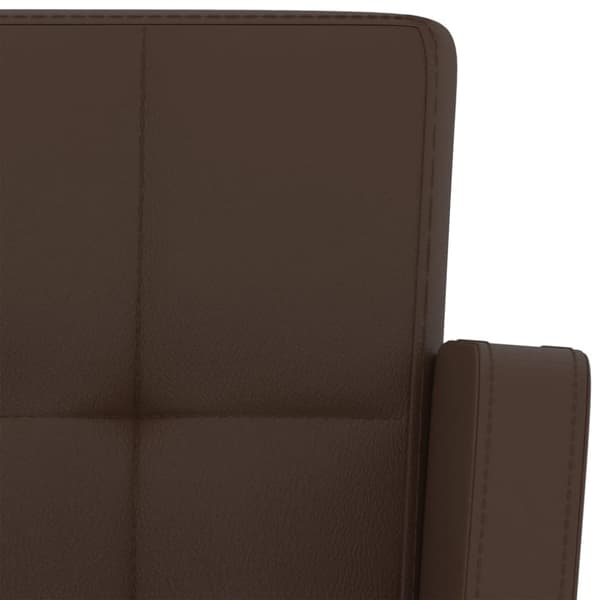 vidaXL Barstolar 2 st brun konstläder