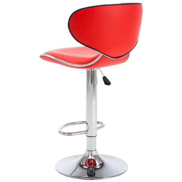vidaXL 323645 Bar Stools 2 pcs Red Faux Leather