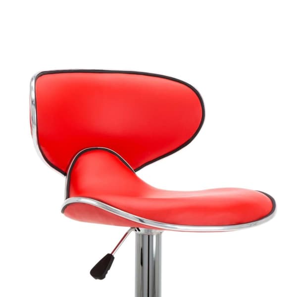 vidaXL 323645 Bar Stools 2 pcs Red Faux Leather