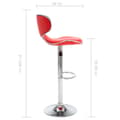 Miniatyrbillede 9 af 10: vidaXL 323645  Bar Stools 2 pcs Red Faux Leather