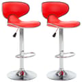 Miniatyrbillede 1 af 10: vidaXL 323645  Bar Stools 2 pcs Red Faux Leather