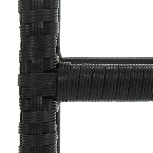 vidaXL barstole med hynder 6 stk. polyrattan sort