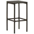Miniatyrbillede 3 af 8: vidaXL barstole med hynder 3 stk. polyrattan brun