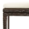 Miniatyrbillede 6 af 8: vidaXL barstole med hynder 3 stk. polyrattan brun