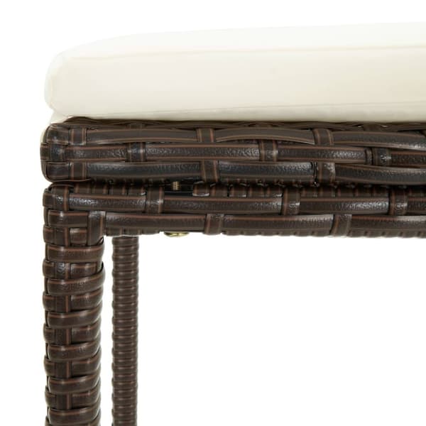 vidaXL barstole med hynder 3 stk. polyrattan brun