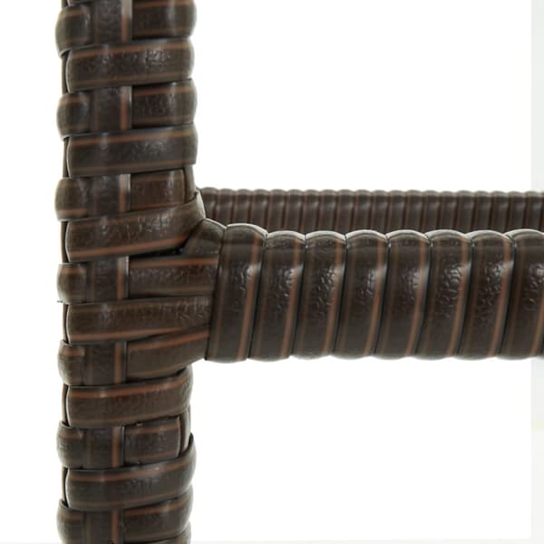 vidaXL barstole med hynder 3 stk. polyrattan brun