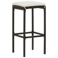 Miniatyrbillede 2 af 8: vidaXL barstole med hynder 3 stk. polyrattan brun