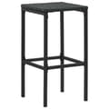 Miniatyrbillede 3 af 8: vidaXL barstole med hynder 3 stk. polyrattan sort