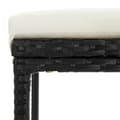 Miniatyrbillede 6 af 8: vidaXL barstole med hynder 3 stk. polyrattan sort
