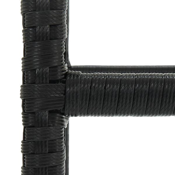 vidaXL barstole med hynder 3 stk. polyrattan sort