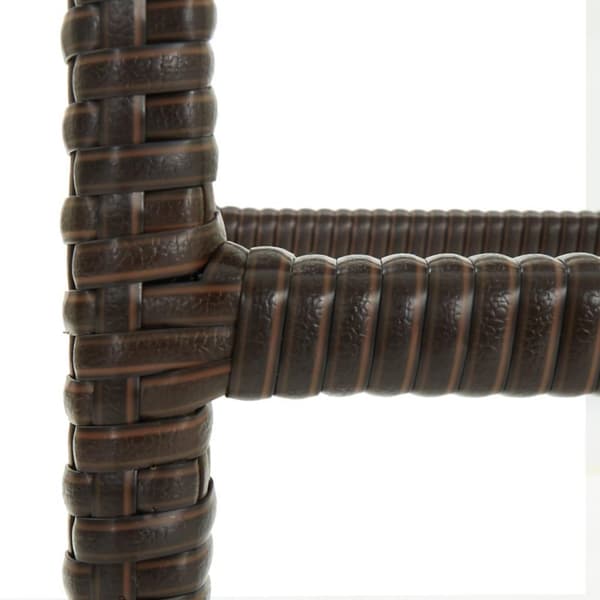 vidaXL barstole med hynder 2 stk. polyrattan brun