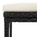 Miniatyrbillede 6 af 8: vidaXL barstole med hynder 2 stk. polyrattan sort