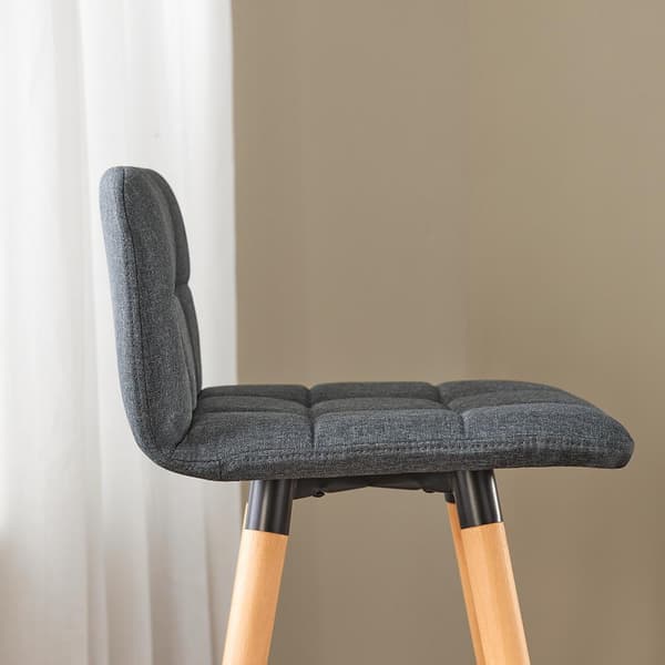SoBuy,2 x barstolar, Barstol med fotstöd, Testad för 90 kg, grå, FST50-DGx2