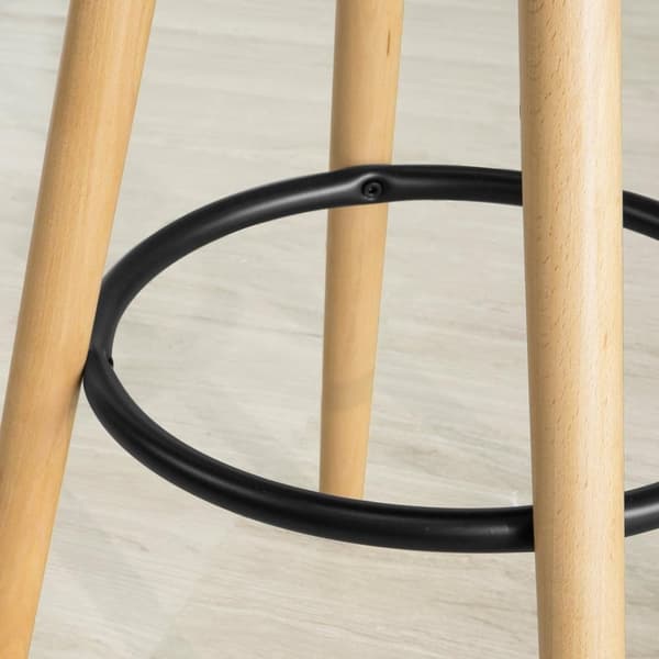 SoBuy Puinen baarituoli baarijakkara Istuinkorkeus 71 cm musta FST70-SCH
