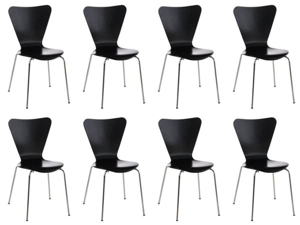 CLP 8-pack Matstol Calisto Trä svart