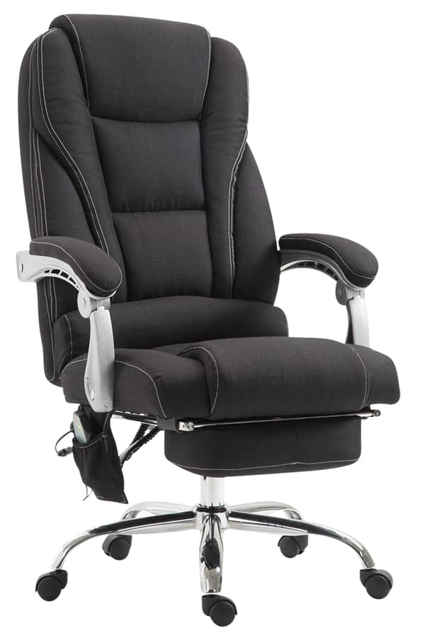 CLP Kontorstol Pacific Stof med Massagefunktion sort