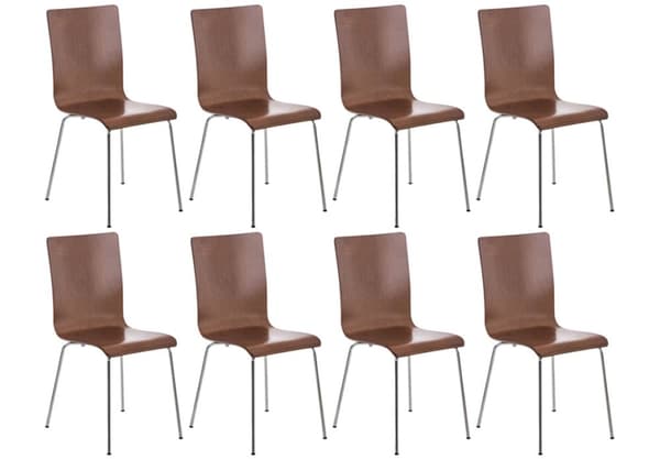CLP 8-Pack Ruokatuolit Pepe ruskea