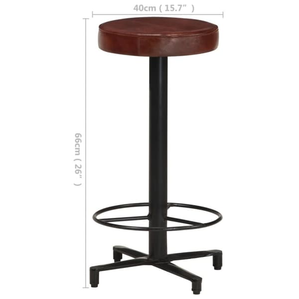 vidaXL barstole 2 stk. 66 cm ægte læder