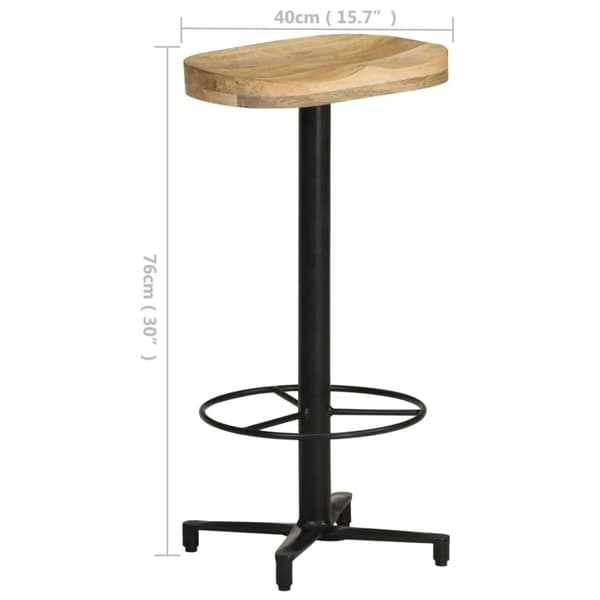 vidaXL Baarijakkarat 2 kpl 76 cm täysi mangopuu