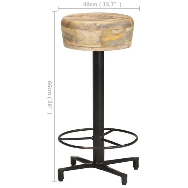 vidaXL Baarijakkarat 2 kpl 66 cm täysi mangopuu
