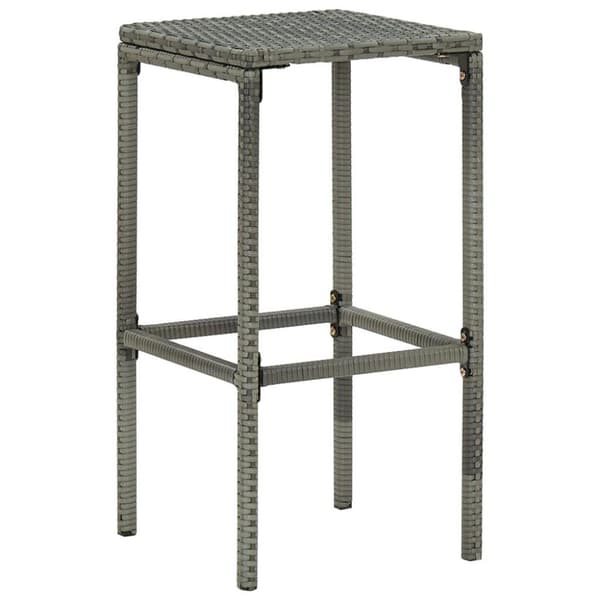 vidaXL barstole med hynder 4 stk. polyrattan grå