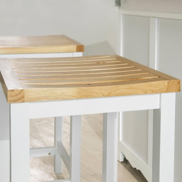 SoBuy, 2 x Puinen baarijakkara, baarituolia, Ruokailutuolit, FST29-WNx2