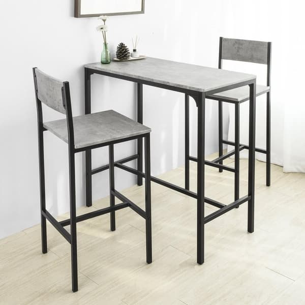 SoBuy, Høje barstole i træ, 2 stk, FST53-HGx2