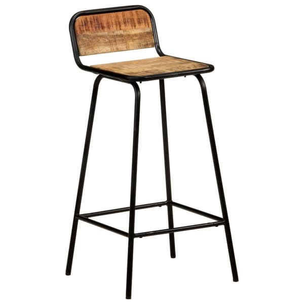 vidaXL Barstoler 4 stk heltre mango