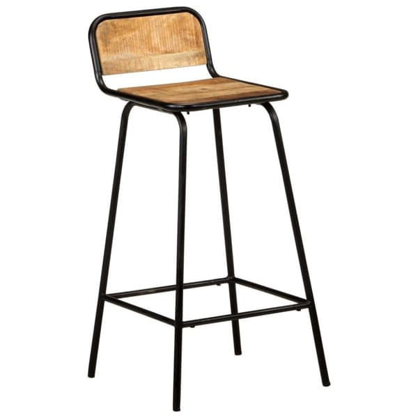 vidaXL Barstoler 4 stk heltre mango