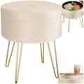 Miniatyrbild 1 av 10: Sittpuff med förvaringsutrymme Ava - creme