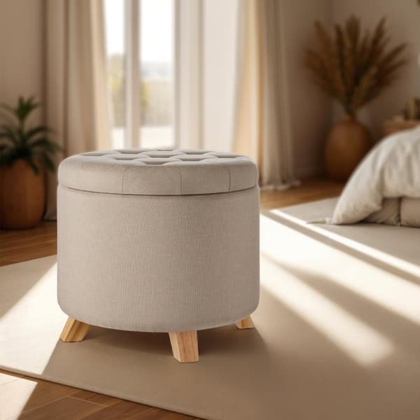 Sittpuff med förvaringsutrymme Suna - sand