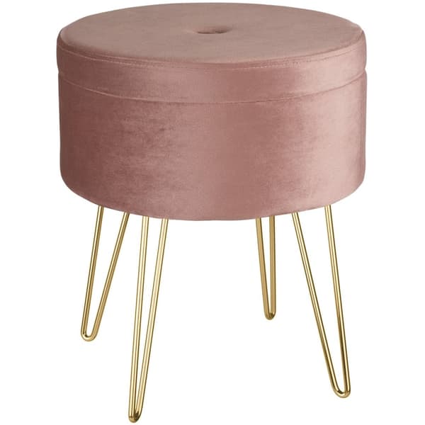Sittpuff med förvaringsutrymme Ava - rosa